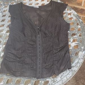 Daytrip black sheer blouse